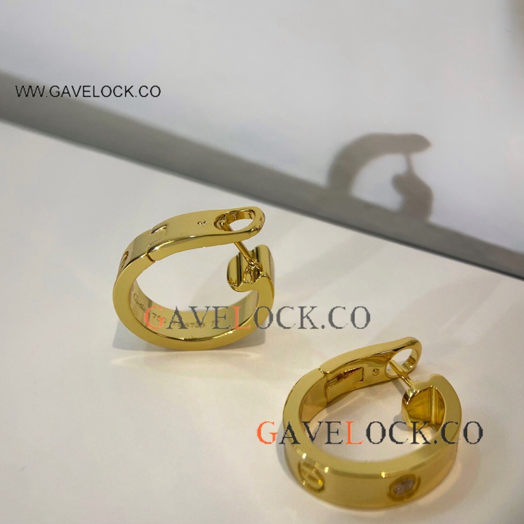 Cartier Love Earrings Yellow Gold with Diamond